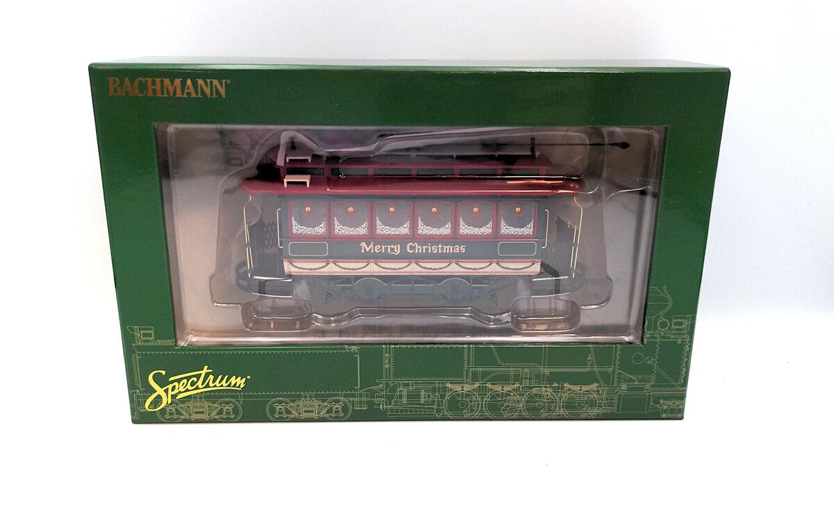 Bachmann 25129 On30 Merry Christmas Closed Street Car