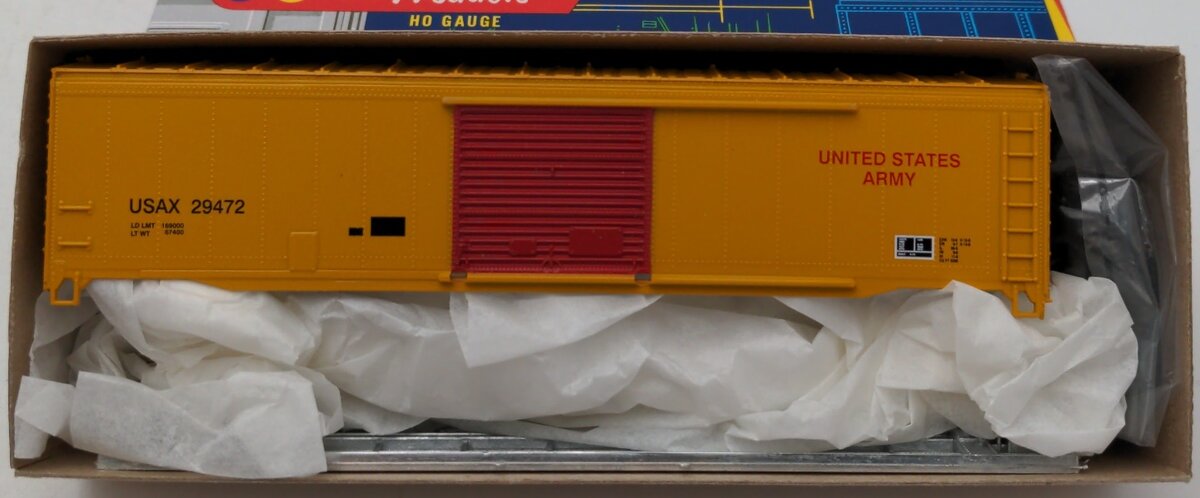 Roundhouse 7828 HO United States Army/USAX 50' Single Door AAR Boxcar #29472 Kit
