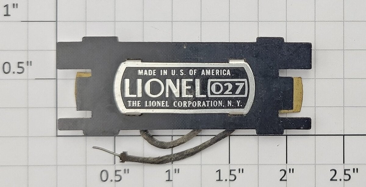 Lionel 2034-126 O27 Gauge Collector Plate Assembly Wired without Rollers