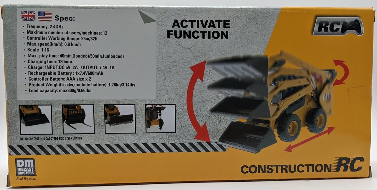 DieCast Masters 28007 1:16 Caterpillar 272D3 Skid Steer Loader RC Diecast Model