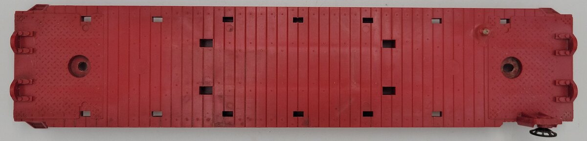 Lionel 6424-11 Red Atomic Disposal Flat Car Frame with Brake Wheel and w/o Rails