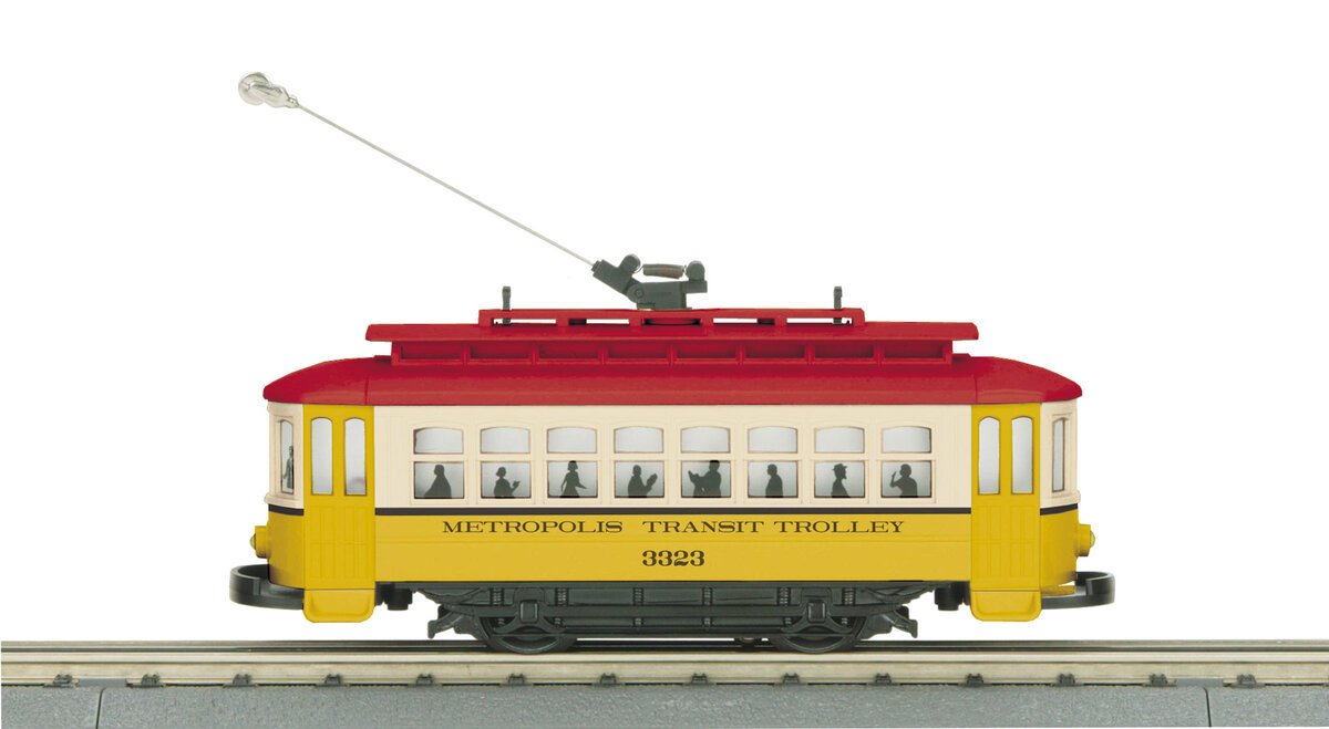 MTH 30-5216 O Metropolis Transit Bump-N-Go Trolley #3323 LN/Box