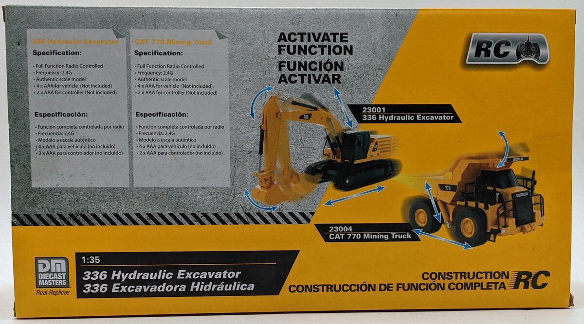 DieCast Masters 23001 1:35 Caterpillar 336 Radio Control Excavator