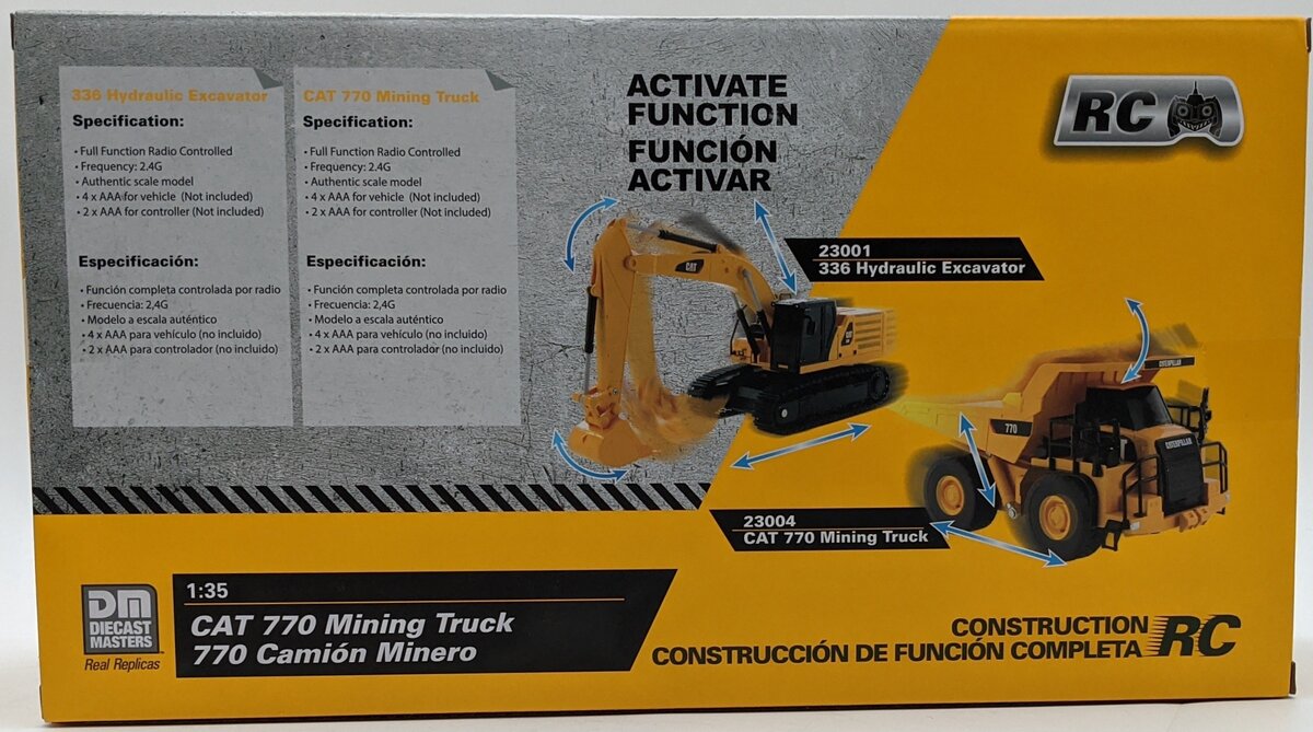 DieCast Masters 23004 1:35 Caterpillar 770 Radio Control Mining Dump Truck