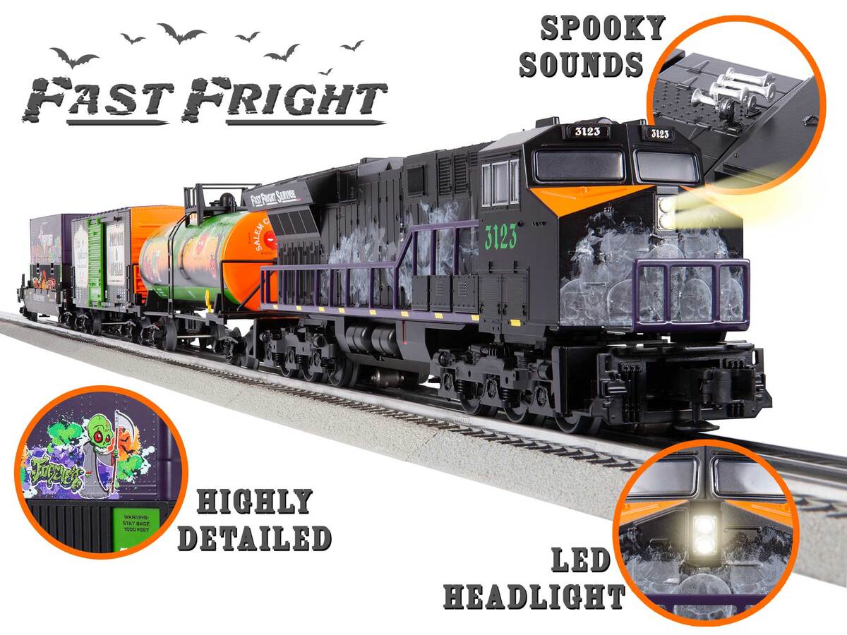Lionel 2323050 Fast Fright Halloween O Gauge LionChief Diesel Loco Starter Set