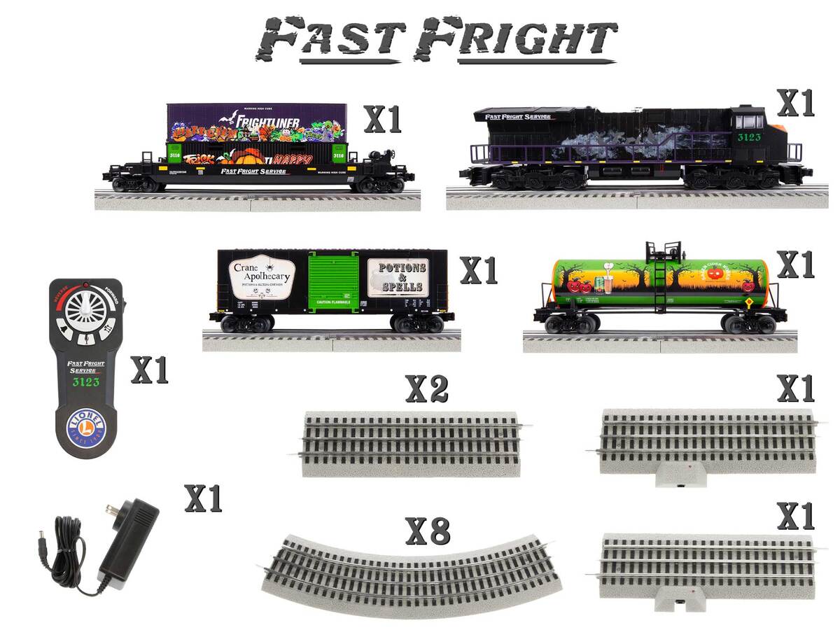 Lionel 2323050 Fast Fright Halloween O Gauge LionChief Diesel Loco Starter Set