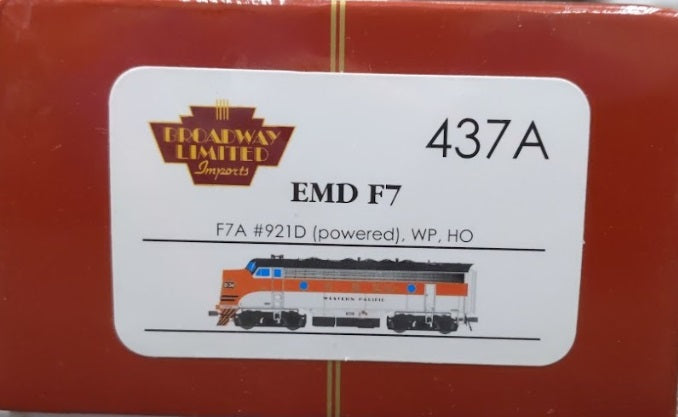 Broadway Limited 437A HO Western Pacific EMD Diesel Locomotive Powered F7 # 921D