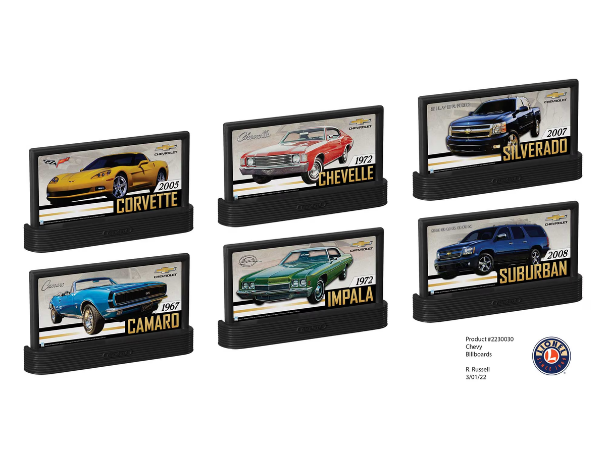 Lionel 2330030 O Chevy Billboard Pack
