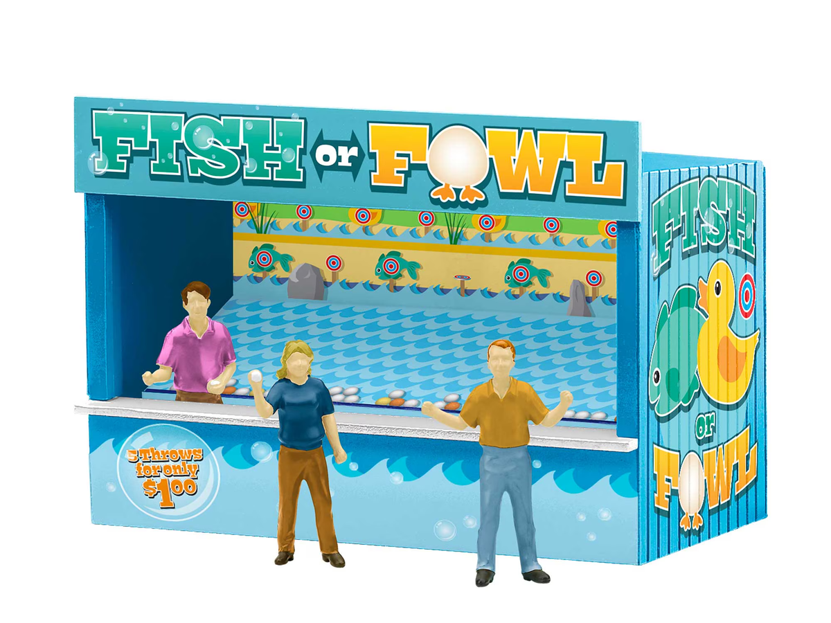Lionel 2330050 O Assembled Midway Game 3-Pack with Figures