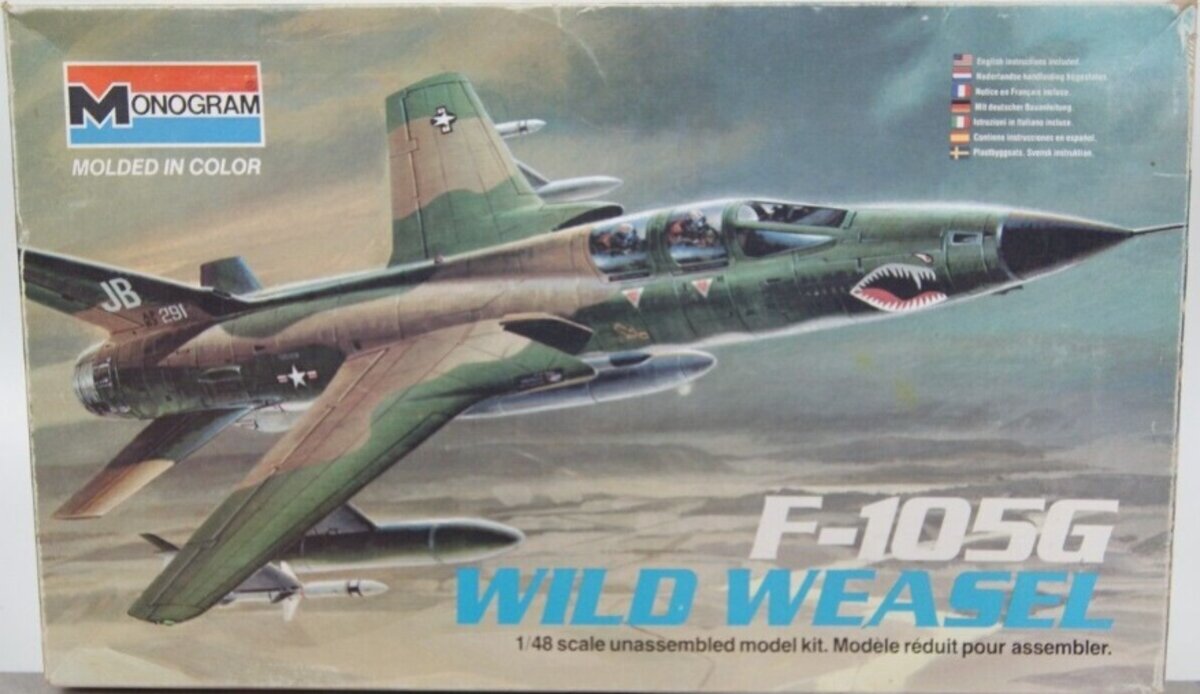 Monogram 5806 1:48 F-105G Wild Weasel Military Aircraft Plane Model Kit