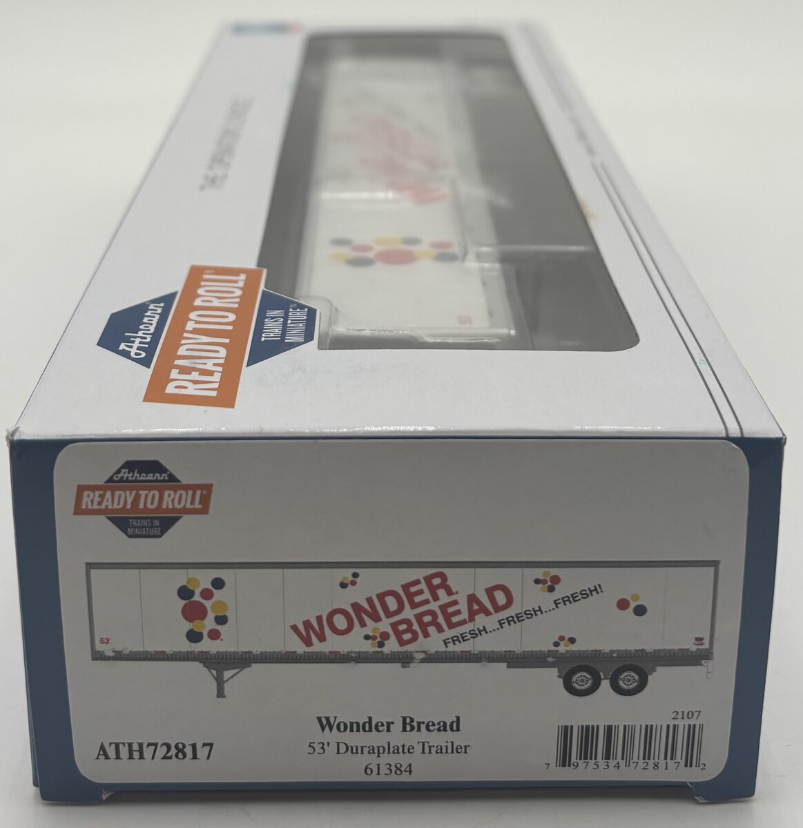Athearn 72817 HO Wonder Bread RTR 53' Wabash Plate Trailer #61384