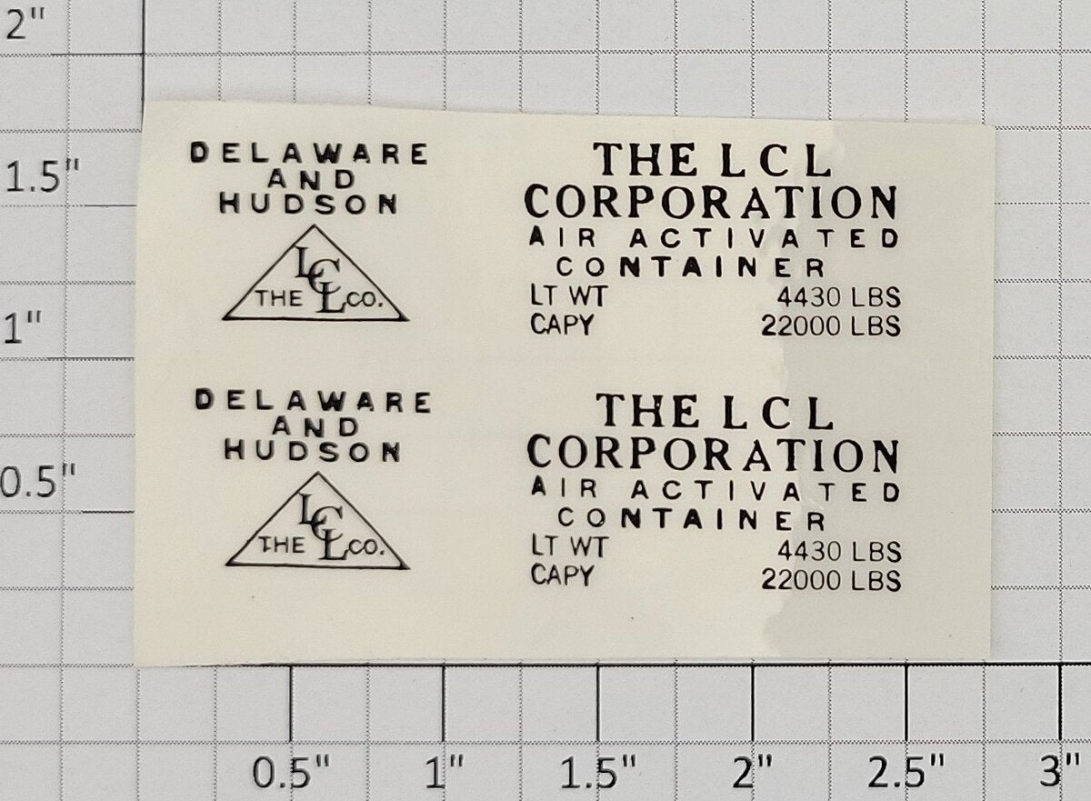 American Flyer ST-LCL LCL / D&H Canister Sticker Decal Set