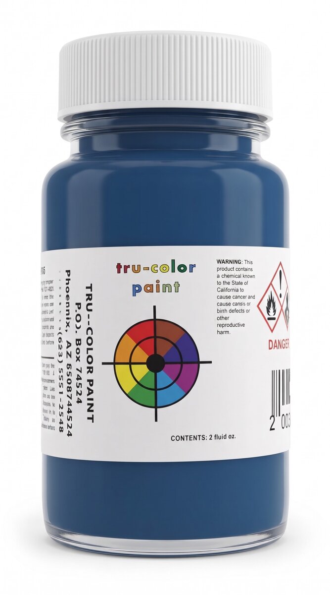 Tru-Color 365-2 Blue Nickel Plate Acrylic Paint - 2 oz Bottle