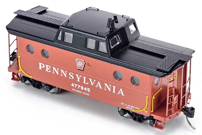 Bowser 43399 HO PRR Shadow Keystone Pittsburgh Reg. N5c Caboose RTR #477949