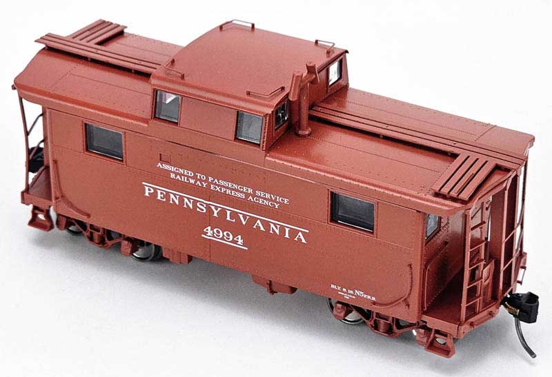 Bowser 43363 HO PRR Early R E A PRR N5 Caboose Ready to Run #4994