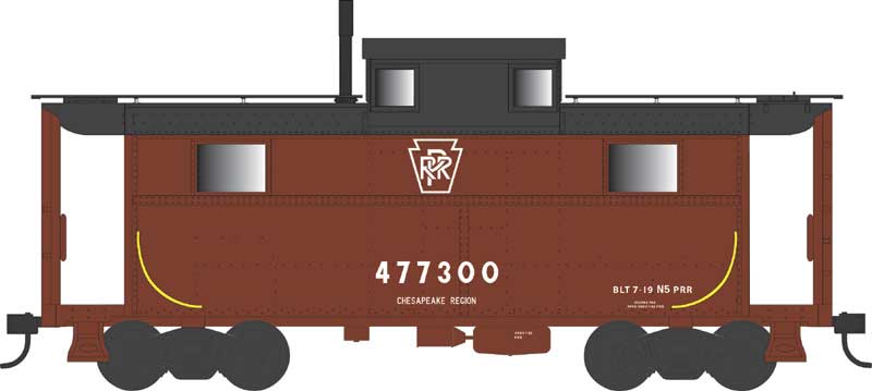 Bowser 43367 HO PRR Keystone Chesapeake PRR N5 Caboose Ready to Run #477300