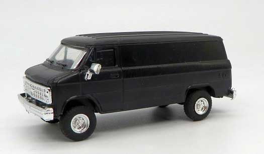 Trident Miniatures 90046S HO Assembled Black Chevrolet Cargo Van