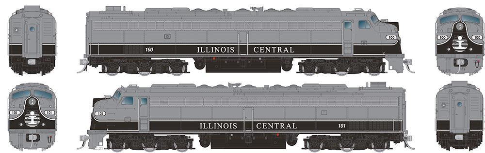 Rapido Trains 28317 HO IC EMD E8A + E8A Diesel Loco w/ HEP DC/Silent #100 + #101