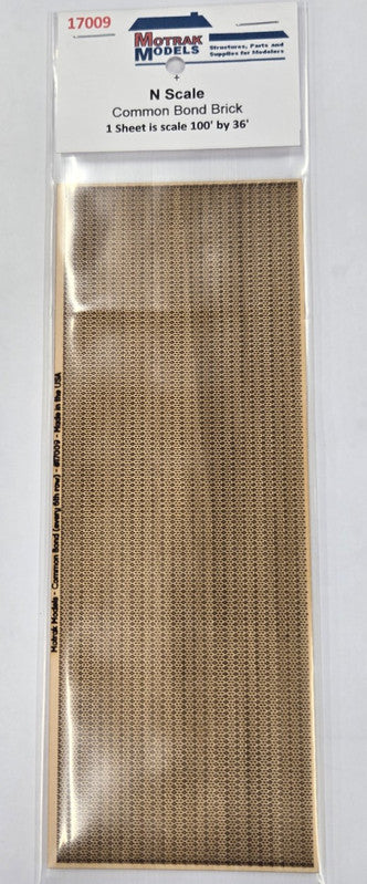 Motrak Models 17009 N Laser-Cut Common Bond Brick Walls Kit