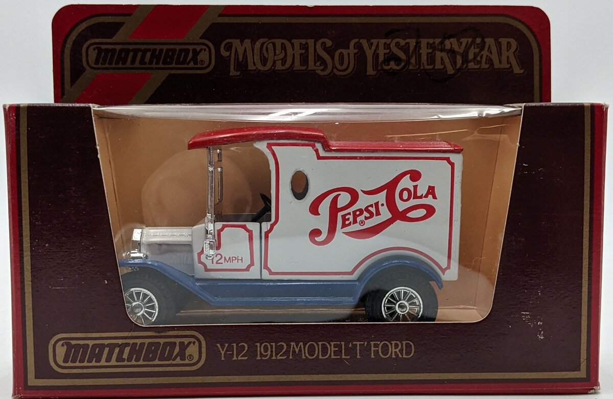 Matchbox Y-12 1:35 Pepsi-Cola 1912 Ford Model T Models Of Yesteryear