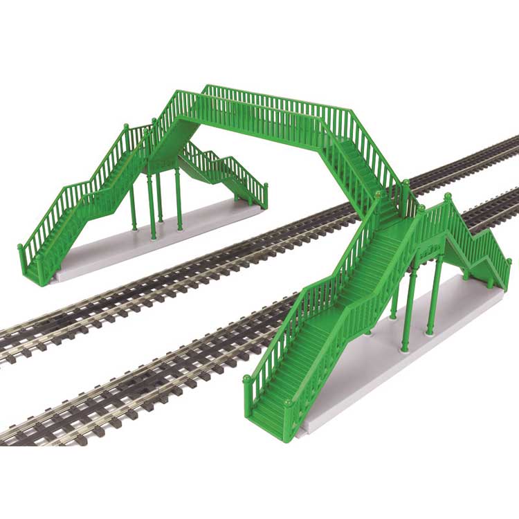 Atlas 669182 O Green Double Track Pedestrian Crosswalk Bridge