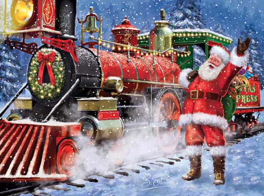 Train Enthusiast Vendors 42040 Santa's All Aboard 1000 Piece Jigsaw Puzzle
