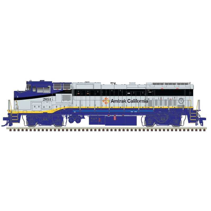 Atlas 10004331 HO Amtrak California Gold Dash 8-40BW Diesel Locomotive #2051