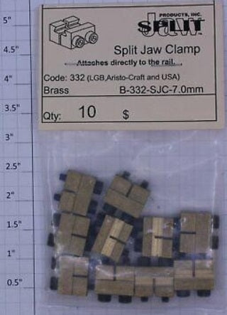 Split Jaw B-332-SJC-7 G Scale Brass Split Jaw Rail Clamp (Bag of 10)