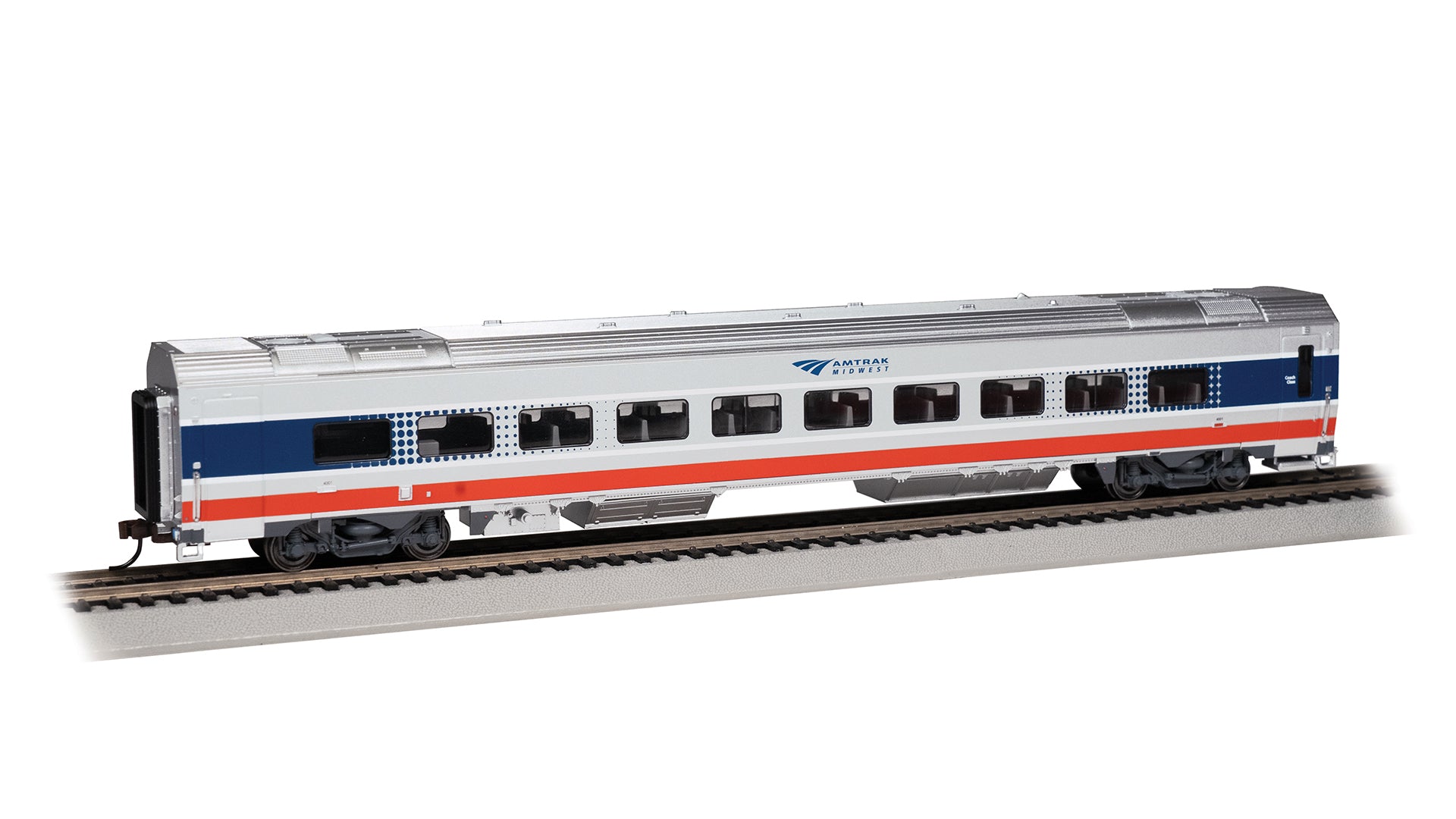 Bachmann 74501 HO Amtrak Midwest SM Lighted Siemens Venture Passenger Car #4001