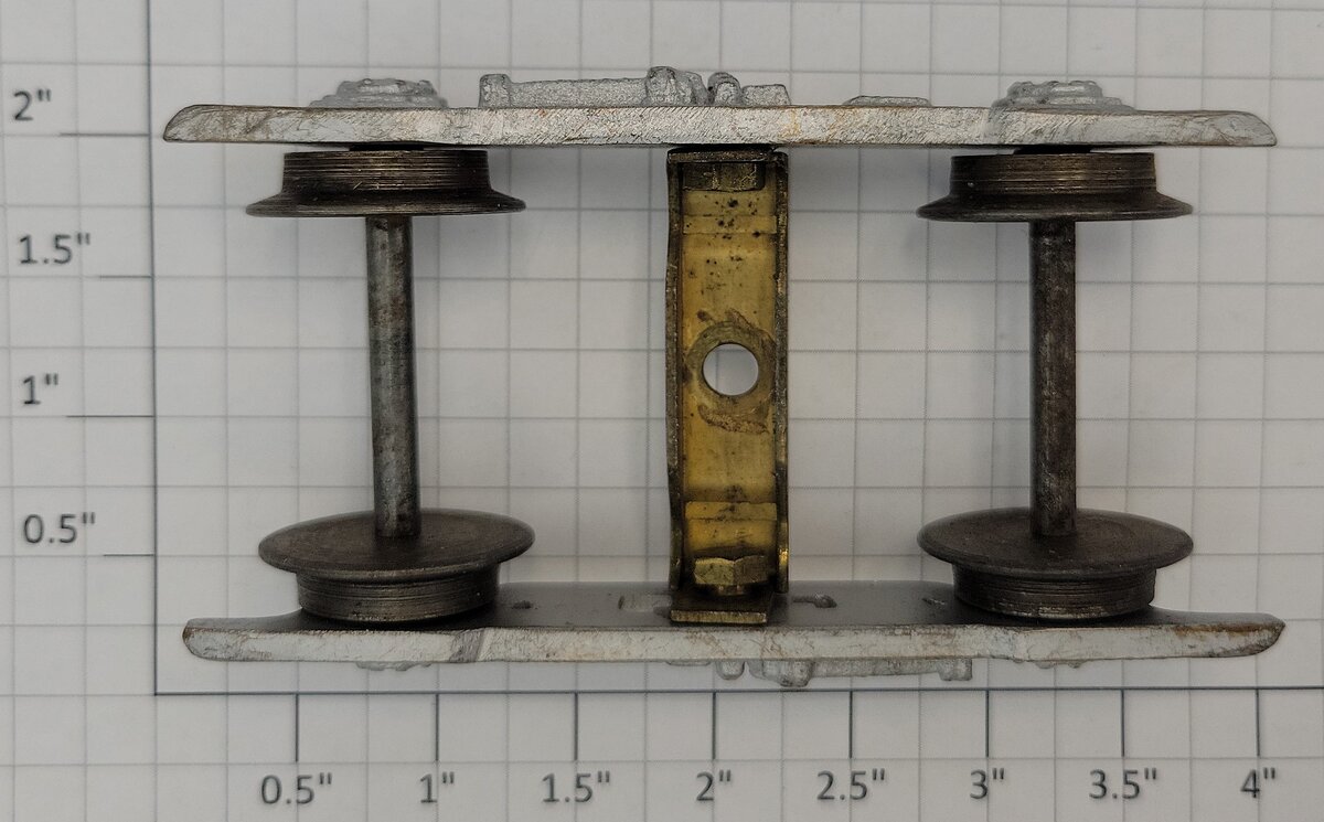 All-Nation 217239 Vintage O Scale 2-Rail Cast and Brass 4-Wheel Truck