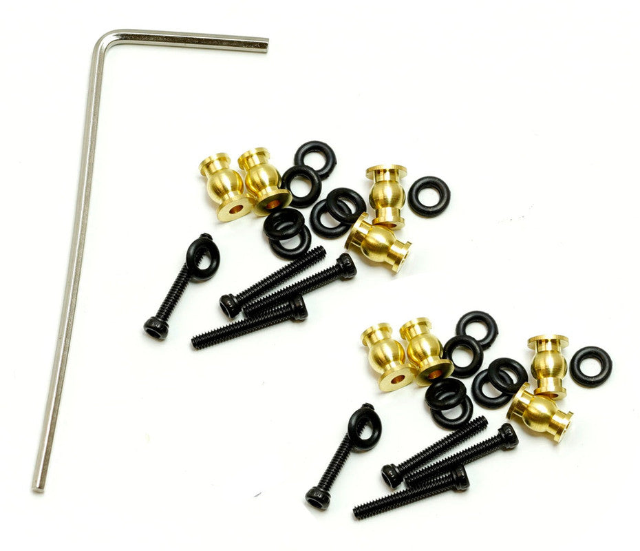 Power Hobby SCX24129 SCX24 Jeep Gladiator Brass High Clearance Chassis Links