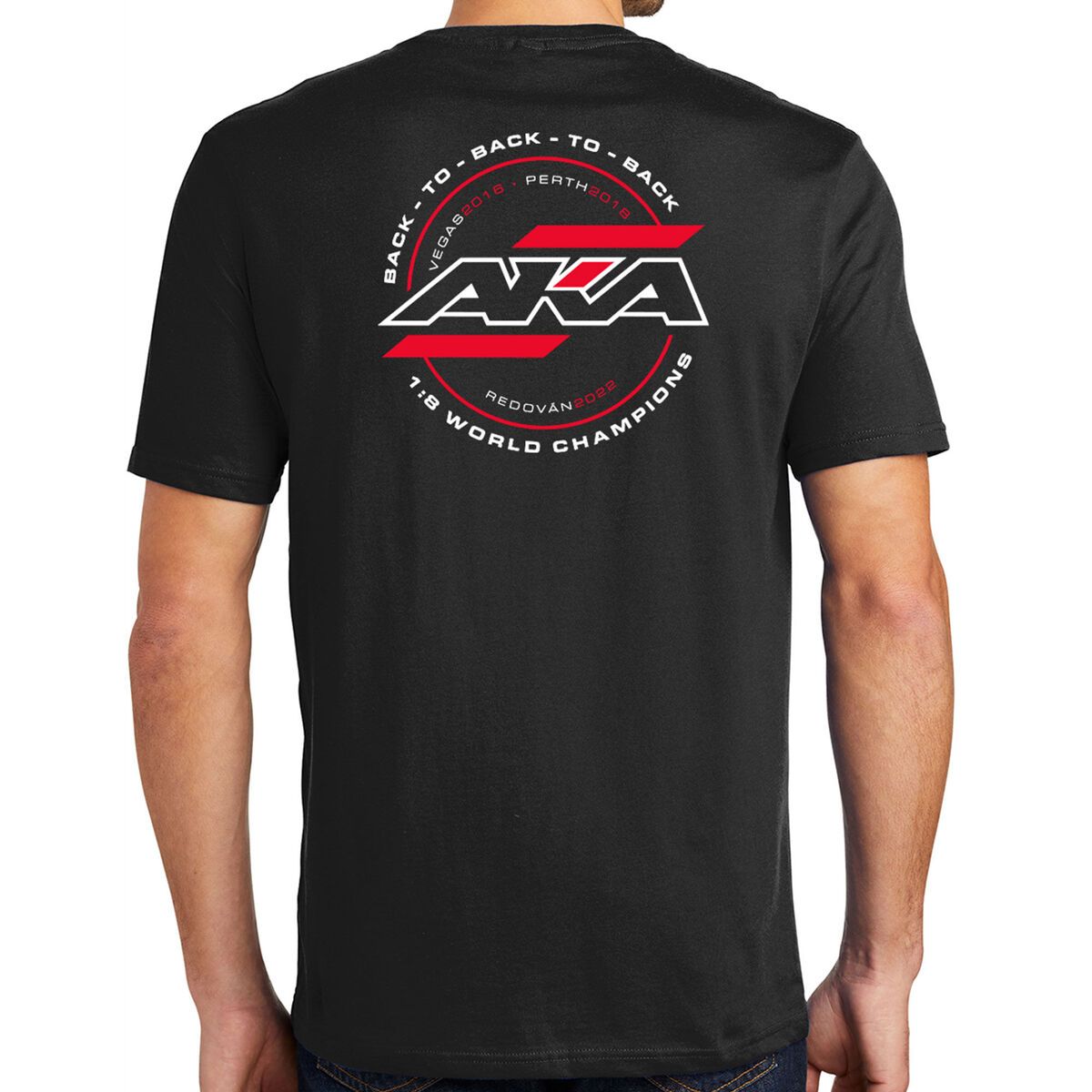 AKA Products, Inc. 98121XL XL AKA 3-Time World Champion Black T-Shirt