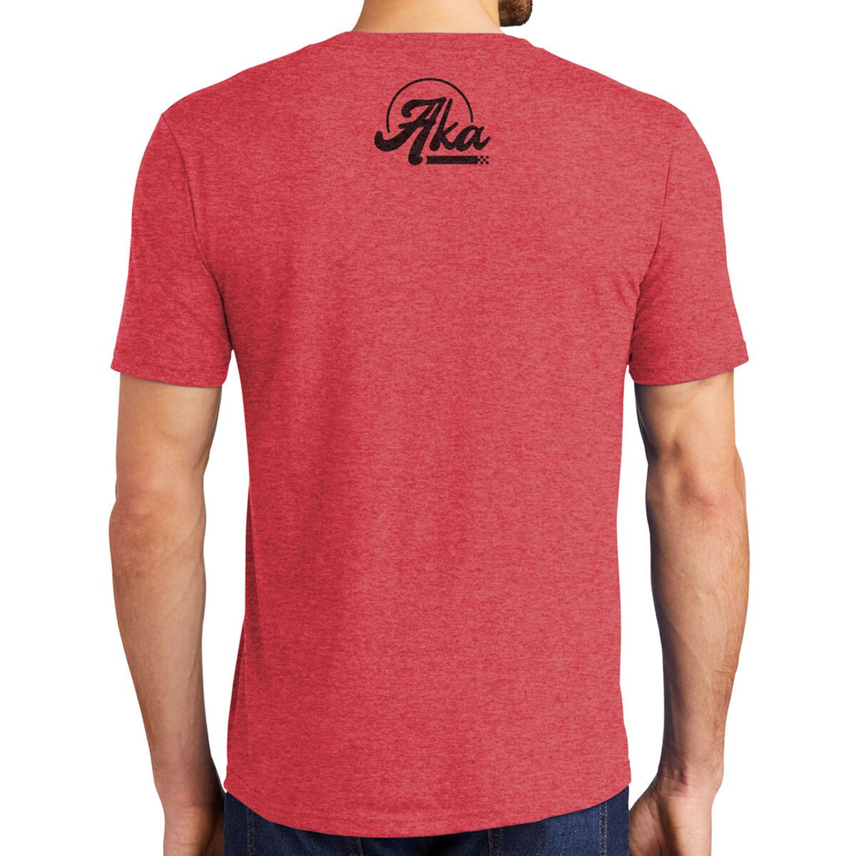 AKA Products, Inc. 98120L Large AKA Retro Tri-Blend Red T-Shirt