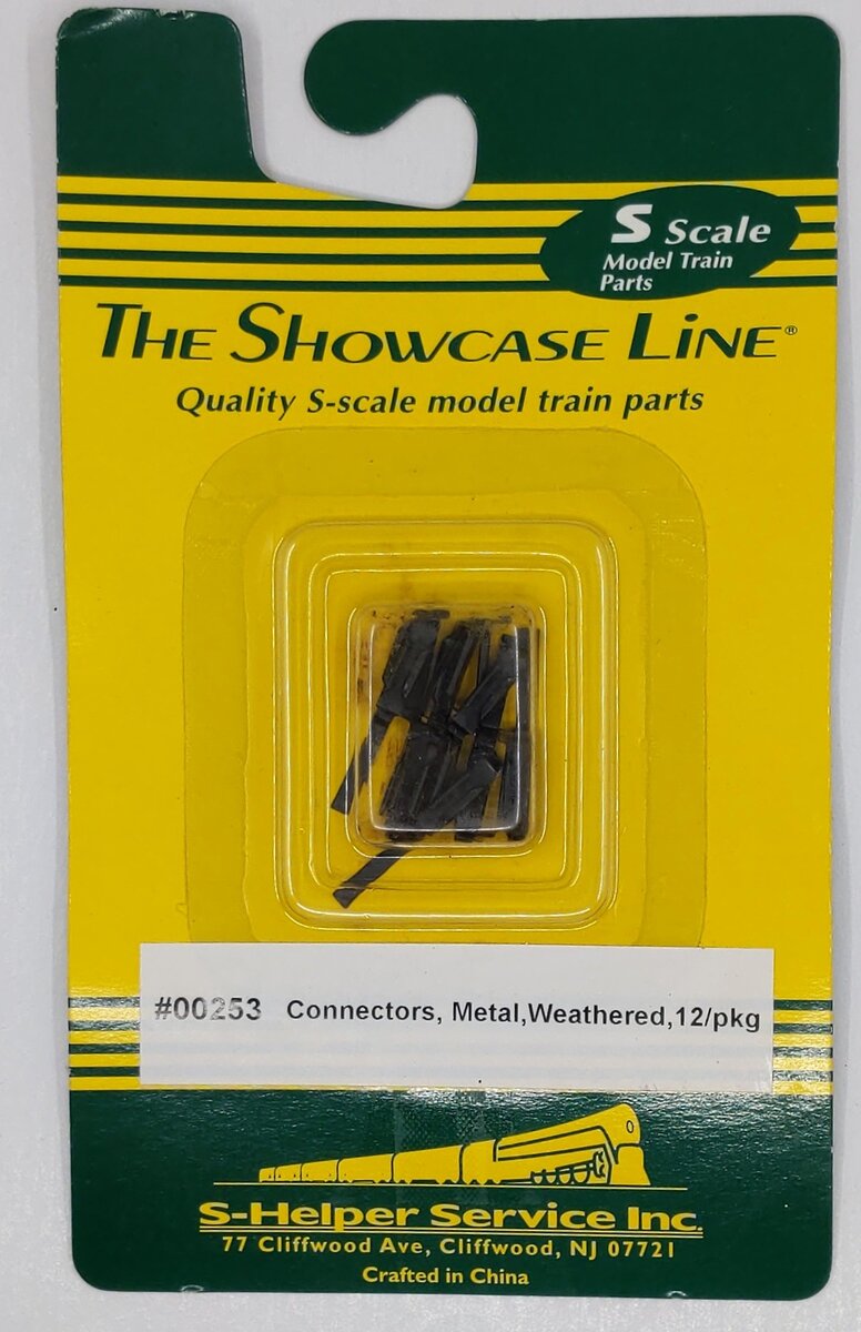 S-Helper Service 00253 S Connectors Metal Weathered (Pack of 12)
