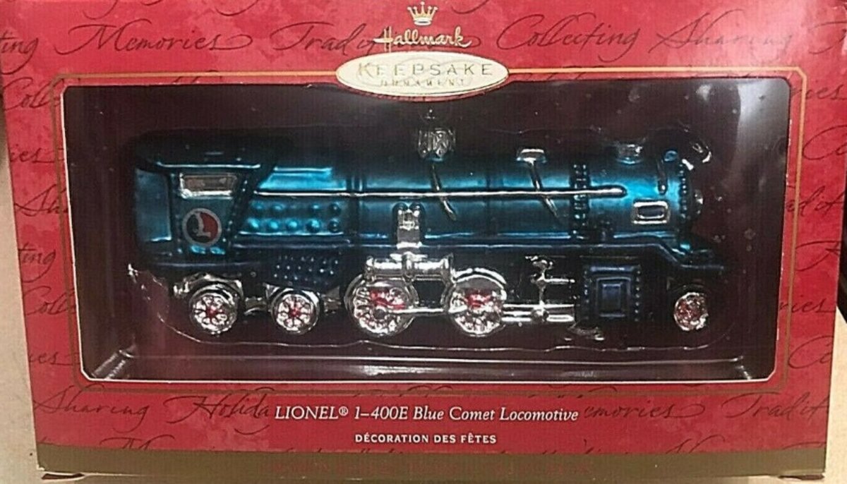 Hallmark QBG4355 Lionel 1-400E Blue Comet Locomotive Keepsake Ornament