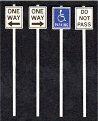 Tichy 3547 S Miscellaneous Road Signs (Set of 8)