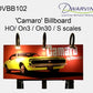 Dwarvin DVBB102-FA HO Assembled Fiber-Lit Camaro Billboard