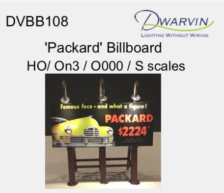 Dwarvin DVBB108-FA HO Assembled Fiber-Lit Packard Billboard