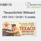 Dwarvin DVBB110-FP HO Unassembled Fiber-Lit Texaco Billboard