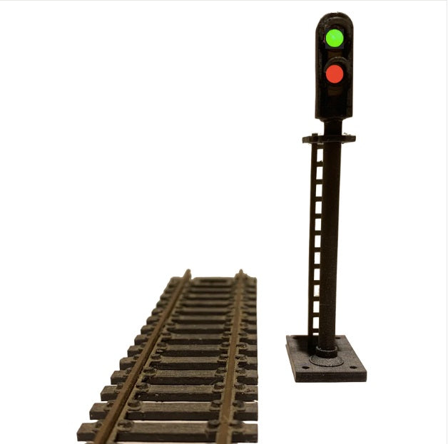 Dwarvin DVFLBS102 HO Fiber-Lit 2-Color Tall Block Signal (Single)
