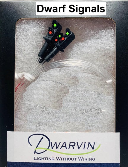 Dwarvin DVFLBS201-3 N Fiber-Lit 2-Color Dwarf Signal - Black