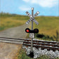 Dwarvin DVFLRRX101 HO Scale Fiber-Lit Railroad Crossing (Single)