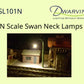 Dwarvin DVSL201 N Fiber-Lit Swan / Goose Neck Lamps (Pack of 3)