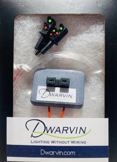 Dwarvin DVTSSS101 HO Turnout Signal Stall Motor with 3 Dwarf Signals - Black