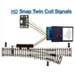 Dwarvin DVTSTC3-1 HO Twin Coil 3 wire 3 Dwarf Signals Kit w/Pwr - Black