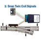 Dwarvin DVTSTC3-2 N Turnout Twin Coil 3 Wire 3 Dwarf Signals w/Pwr Supply -Black