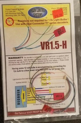 Train Control Systems VR1.5-H 1.5 Volt Regulator Board