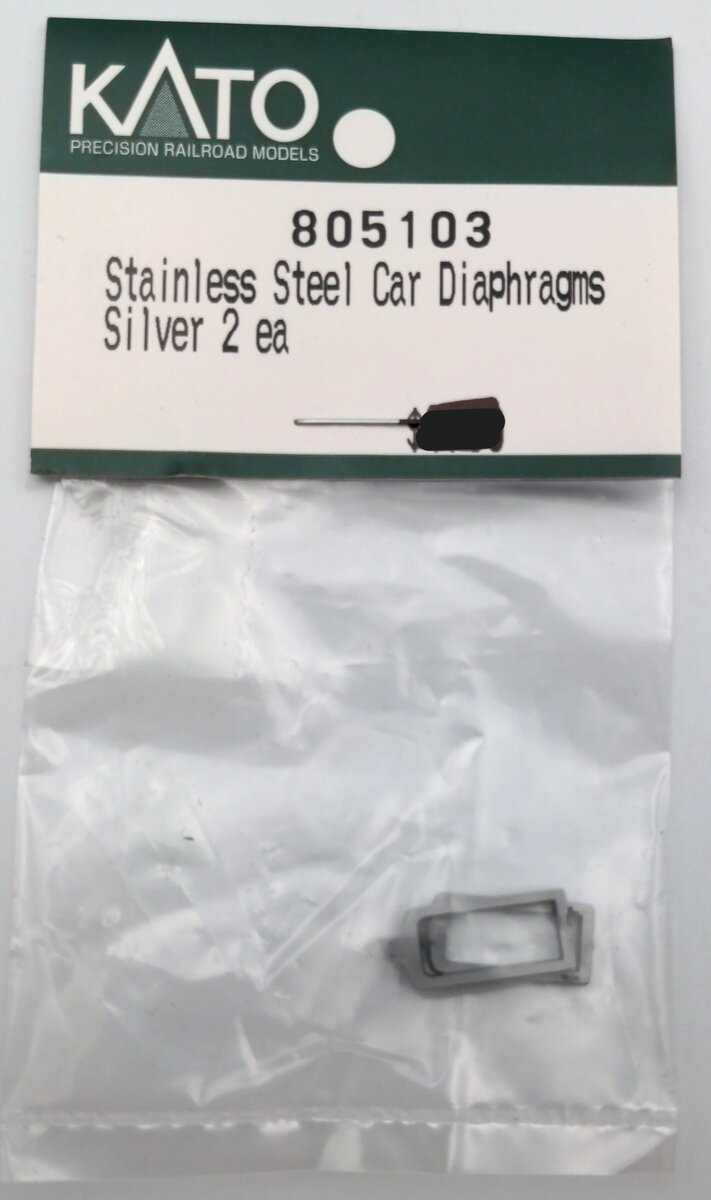 Kato 805103 N Stainless Steel Car Diaphragms (Silver) (Pack of 2)