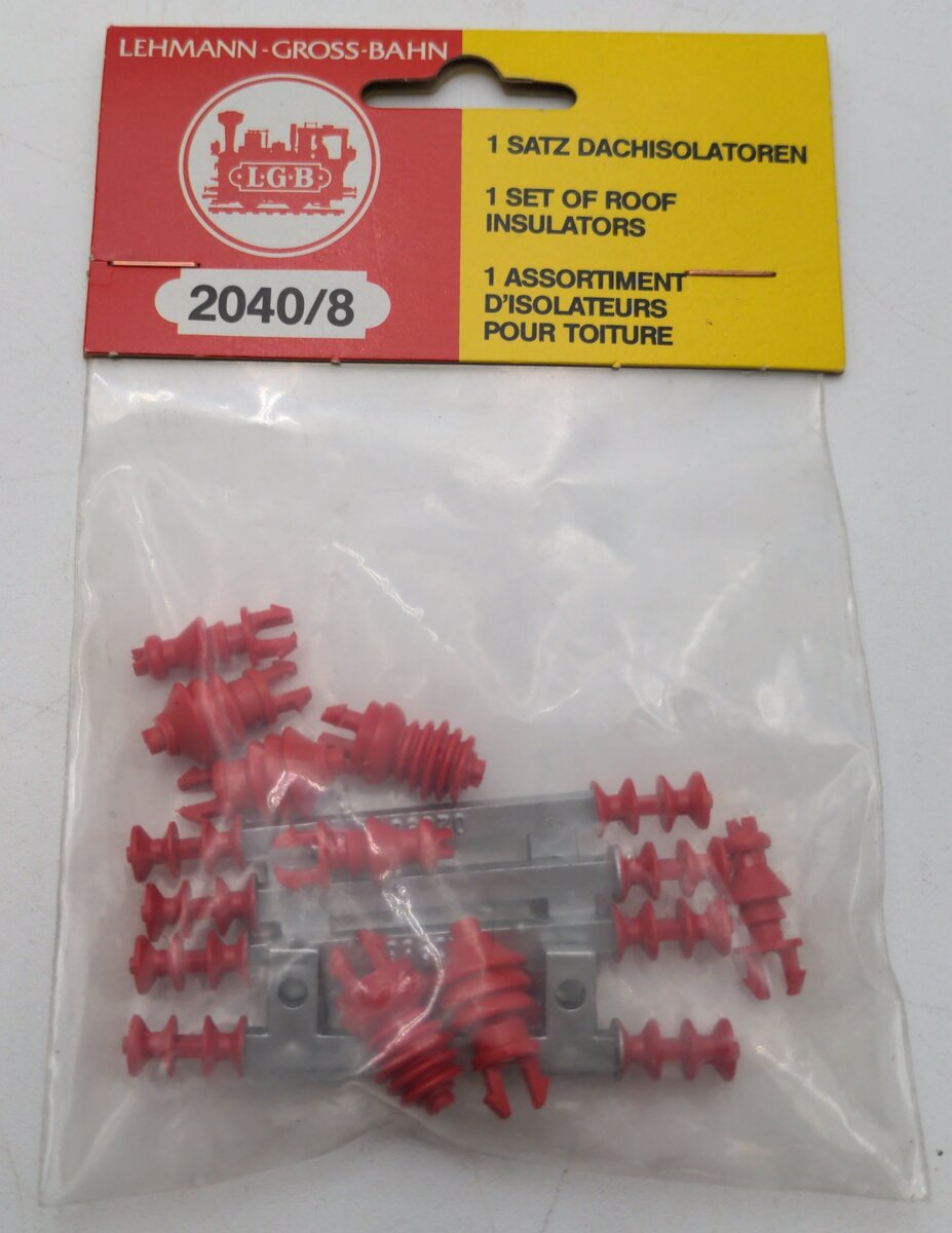 LGB 2040/8 G Scale Set of Roof Insulators