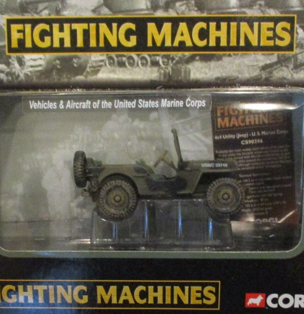 Corgi 20012 1:72 CS90396 4 x 4 Utility Jeep US Marine Corps Fighting Machines